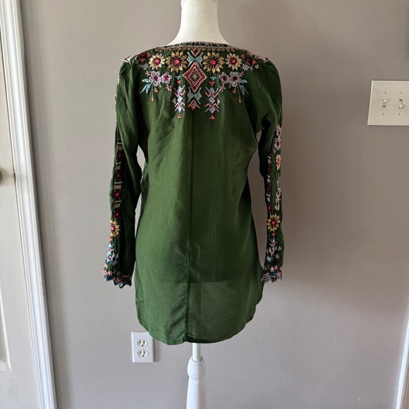 Johnny Was Sunflower Cactus Embroidered Blouse Tunic Top , size XXS - Picture 9 of 12